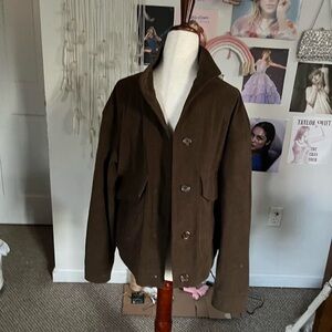 80s Style Dark Brown Corduroy Jacket